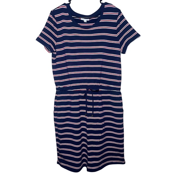 Charter Club Dresses & Skirts - NWOT. Charter Club Womens Medium Striped Dress Drawstring Waist Pockets